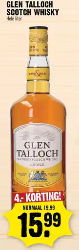 Super Dirck 3 Glen Talloch blended scotch whisky aanbieding