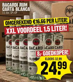 Super Dirck 3 Bacardi rum carta blanca aanbieding