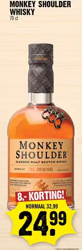 Super Dirck 3 monkey shoulder whisky aanbieding