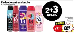 Kruidvat Fa deodorant en douche aanbieding