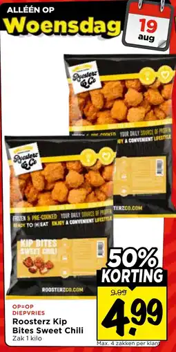 Vomar Voordeelmarkt Roosterz Kip Bites Sweet Chili aanbieding