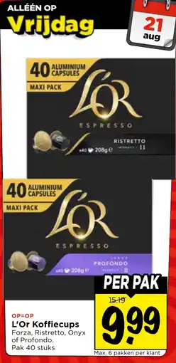Vomar Voordeelmarkt Alle L'Or Koffiecups aanbieding