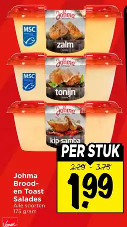 Vomar Voordeelmarkt Johma Brood-en Toast Salades aanbieding