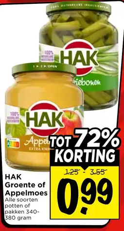 Vomar Voordeelmarkt Hak groente of appelmoes aanbieding