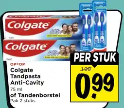 Vomar Voordeelmarkt Colgate Tandpasta of Tandenborstel aanbieding