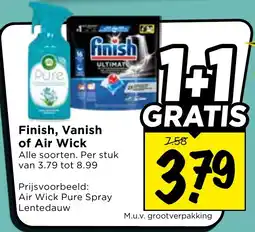 Vomar Voordeelmarkt Finish, Vanish of Air Wick aanbieding