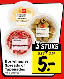 Vomar Voordeelmarkt Alle Borrelhapjes, Spreads of Tapenades aanbieding