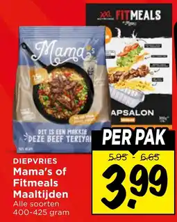 Vomar Voordeelmarkt Alle Mama's of Fitmeals Maaltijden aanbieding