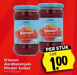 Vomar Voordeelmarkt G'woon Aardbeienjam aanbieding