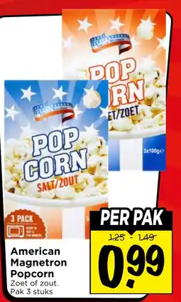 Vomar Voordeelmarkt American Magnetron Popcorn aanbieding