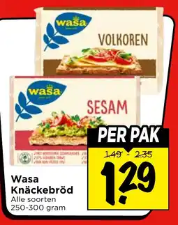 Vomar Voordeelmarkt Alle Wasa Knäckebröd aanbieding
