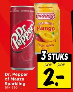 Vomar Voordeelmarkt Dr. Pepper of Maaza Sparkling aanbieding
