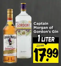 Vomar Voordeelmarkt Captain Morgan of Gordon's Gin aanbieding