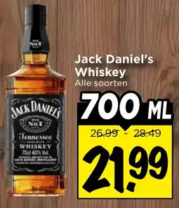 Vomar Voordeelmarkt Alle Jack Daniel's Whiskey aanbieding
