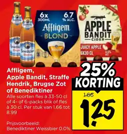 Vomar Voordeelmarkt Alle Affligem, Apple Bandit, Straffe Hendrik, Brugse Zot of Benediktiner aanbieding