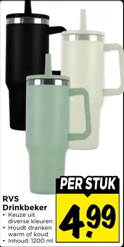 Vomar Voordeelmarkt RVS Drinkbeker aanbieding