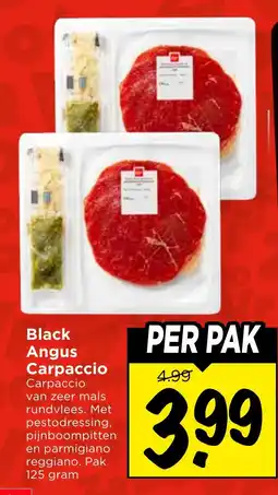 Vomar Voordeelmarkt Black Angus Carpaccio aanbieding