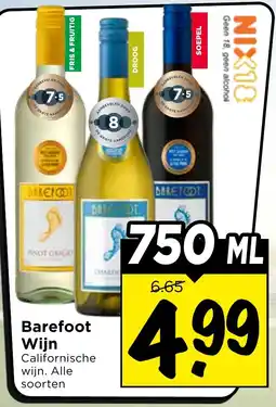 Vomar Voordeelmarkt Barefoot Wijn aanbieding