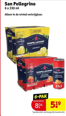 Kruidvat San pellegrino aanbieding