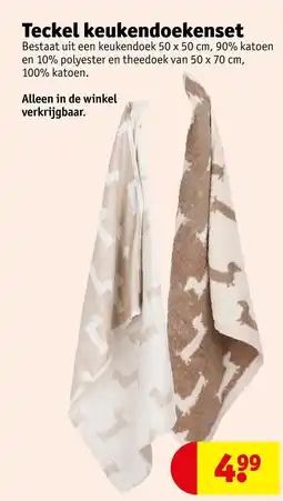 Kruidvat Teckel keukendoekenset aanbieding