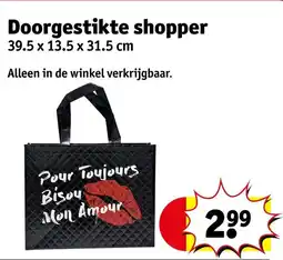 Kruidvat Doorgestikte shopper aanbieding
