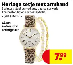 Kruidvat Horloge setje met armband aanbieding