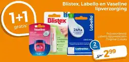 Trekpleister Blistex, labello en vaseline lipverzorging aanbieding