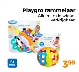 Trekpleister Playgro rammelaar aanbieding