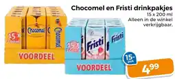 Trekpleister Chocomel en fristi drinkpakjes aanbieding