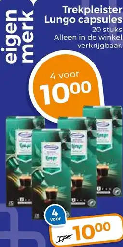 Trekpleister Trekpleister lungo capsules aanbieding