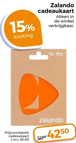 Trekpleister Zalando cadeaukaart aanbieding