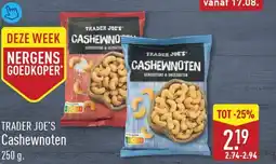 ALDI Trader joe's cashewnoten aanbieding