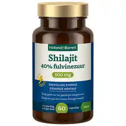 Holland & Barrett Holland & Barrett Shilajit 40% Fulvinezuur 500mg - 60 capsules aanbieding