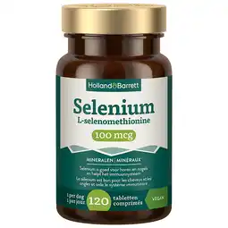 Holland & Barrett 1+1 gratis | Holland & Barrett Selenium L-selenomethionine 100 mcg - 120 tabletten aanbieding