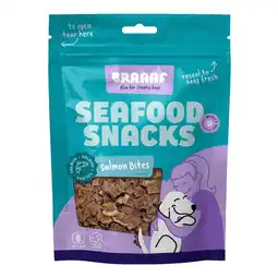 Zooplus Dubbelpak: 2x70g Braaaf Seafood Snacks met zalm hondensnacks aanbieding