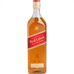 Dekamarkt Johnny Walker Whisky Red label 1 liter aanbieding