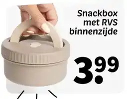 Wibra Snackbox met rvs binnenzijde aanbieding