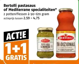 Poiesz Bertolli pastasaus of Mediterrane specialiteiten aanbieding