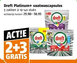 Poiesz Dreft Platinum+ vaatwascapsules aanbieding