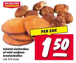 Nettorama Schotel eierkoeken of mini rozijnen-krentenbollen aanbieding