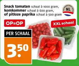 Poiesz Snack tomaten, komkommer of pitloze paprika aanbieding