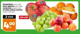 Poiesz Mandarijnen, Kanzi appelen, nectarines of witte pitloze druiven aanbieding