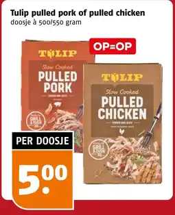 Poiesz Tulip pulled pork of pulled chicken aanbieding