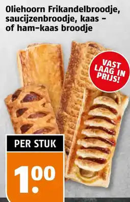 Poiesz Oliehoorn Frikandelbroodje, saucijzenbroodje, kaas- of ham-kaas broodje aanbieding