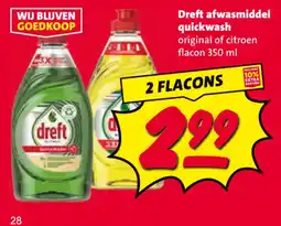 Nettorama Dreft afwasmiddel quickwash aanbieding