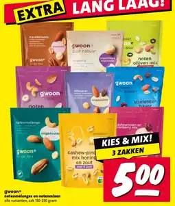 Nettorama gwoon notenmelanges en notenmixen aanbieding