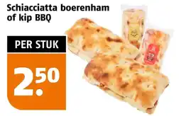 Poiesz Schiacciatte boerenham of kip BBQ aanbieding