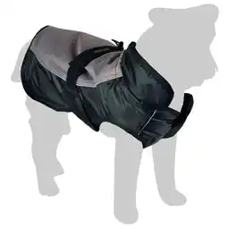 Pets Place Flamingo Winterjas Zane - Jas - Zwart&Grijs 55 cm aanbieding