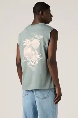 Wehkamp Levi's relaxed fit tanktop met backprint - groen aanbieding