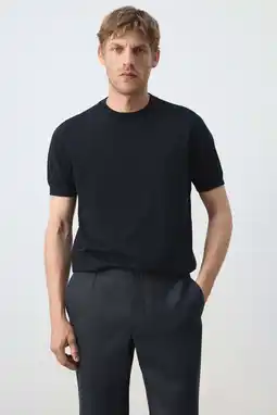 Wehkamp Mango Man regular fit T-shirt - donkerblauw aanbieding